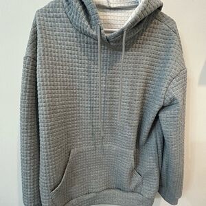 Gray Quilted Hoodie